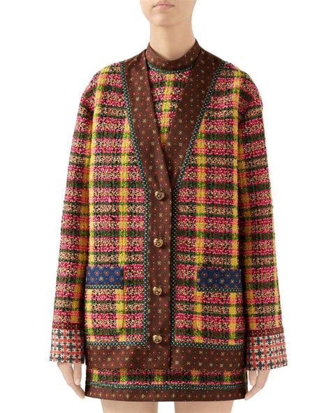 gucci yellow tweed jacket